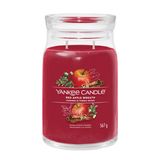 Yankee Candle Bougie Cylindrique Red Apple Wreath - Autonomie 90 Heures - Rouge