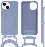 iMoshion Hoesje iPhone 14 - Color Backcover met Koord - Blauw