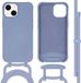 iMoshion Hoesje iPhone 14 - Color Backcover met Koord - Blauw