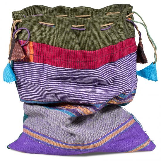 Yogi & Yogini Vintage tasje gemengde kleuren - 18x22 cm 10 stuks - S