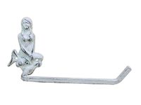 Hampton Nautical Witgekalkte Gietijzeren Zeemeermin Toiletrolhouder 10 inch Badkamer Strand Home Decorating