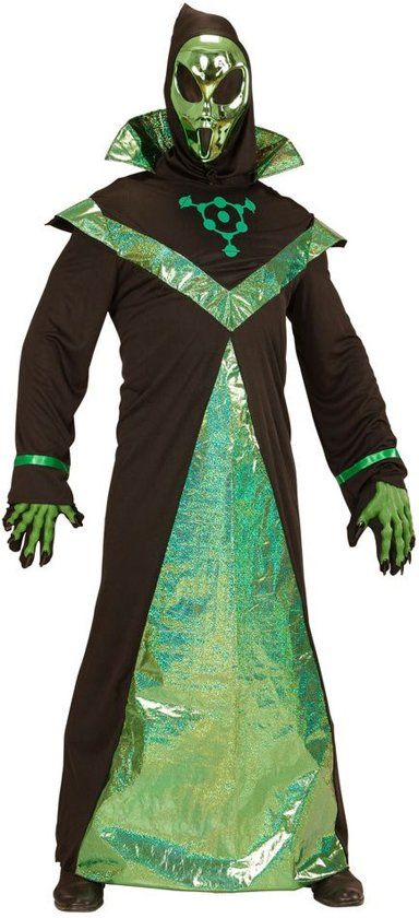Widmann Alien Kostuum Ufo Buitenaards Wezen Kostuum XL Carnaval kostuum Verkleedkleding