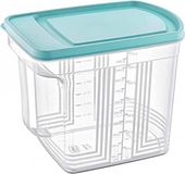 MATRIX Conteneur de stockage avec bec verseur et poignée (2,5 litres) - Turquoise