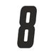 4R Quattroerre.it 13308 Startnummer 8 stickers voor motorcross, zwart 10 cm, 3 stuks