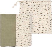 Lässig Hydrofiele luier - swaddle doek 2 stuks Karamel 80 x 80 cm