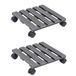 VidaXL Plantentrolleys 2 st 30x30x7,5 cm hkc grijs