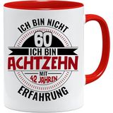 Verjaardagscadeaumok met spreuk, Ich Bin nicht 30 Ich Bin 18 mit 42 Jahre Ervaring, verjaardagscadeau cadeau-ideeën, cadeaus voor papa, opa-mok, cadeau-ideeën