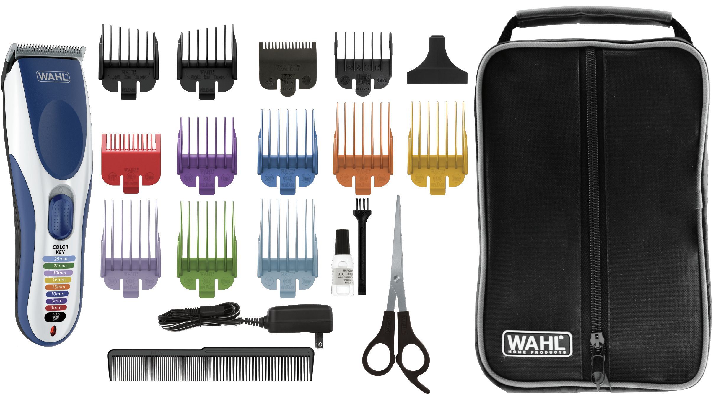 Wahl 09649-016 Scheer-, knip- en trimapparaat - Blauw/Zilver
