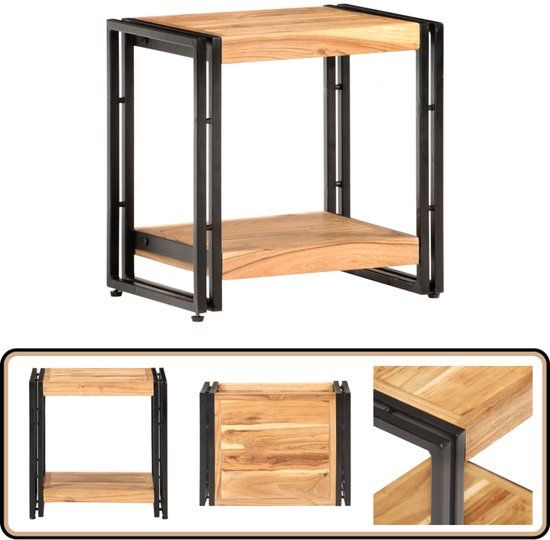 vidaXL Bijzettafel - Massief Acaciahout - 40x30x40 cm - Bruin
