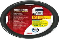 Lampa Chrome Strip Premium vrachtwagenstuurbeschermer, zwart/chroom, 44/46 cm