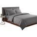 Housse de couette en coton 240 x 260 cm uni gris