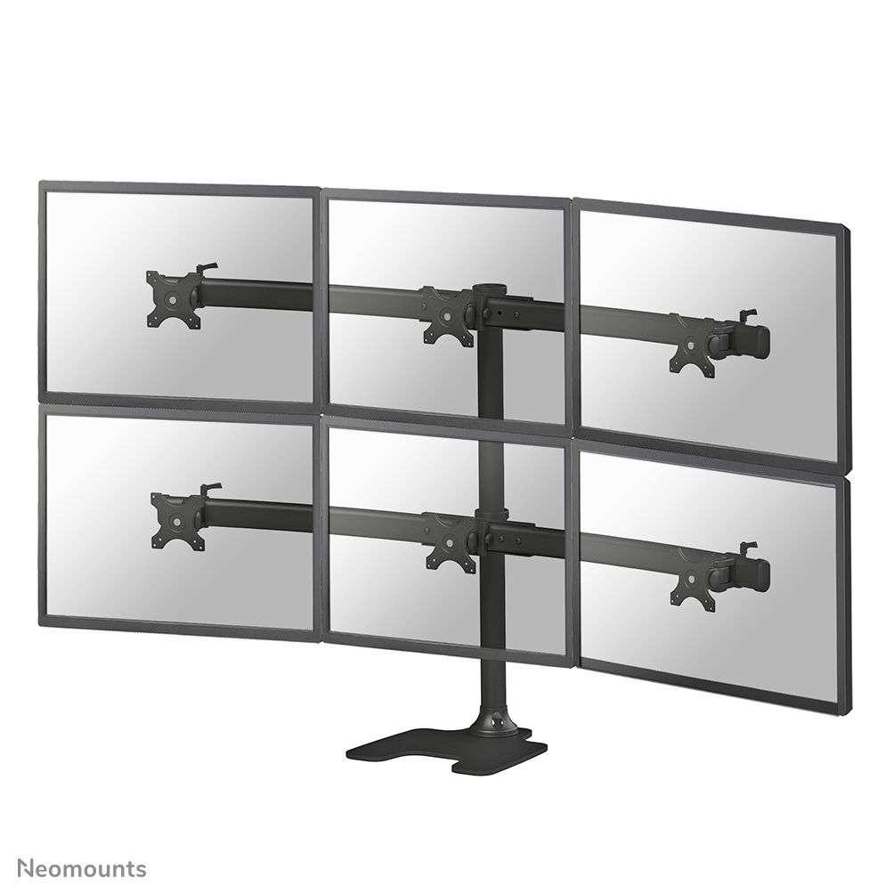 Neomounts FPMA-D700DD6 Monitor Stand - 6 Screens - 10-27" - Black