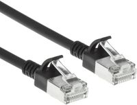 ACT Zwarte 5 meter LSZH S/FTP CAT7 slimline patchkabel snagless met RJ45 connectoren DF7905