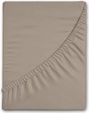 Good Morning hoeslaken effen kleur - 1 persoons 90x200 cm - Zand - 100% Katoen flanel