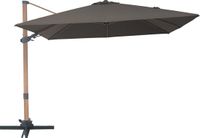 AXI Alina Zweefparasol 300x300 cm Houtlook /taupe incl. Hoes