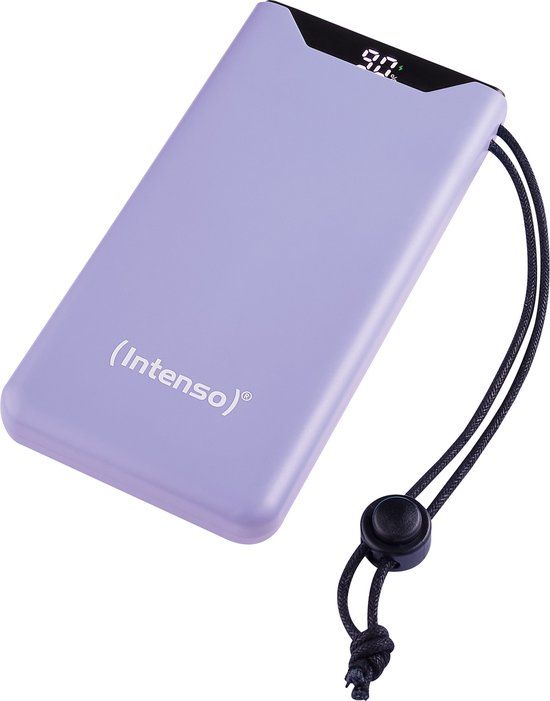 Intenso F10000 Powerbank 10.000 mAh Li-Po - display - PD en QC 3.0 - paars