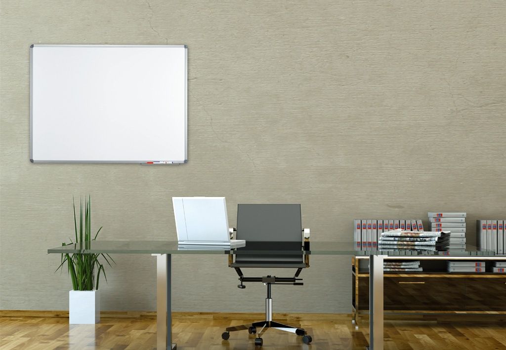 MAUL Whiteboard - 60 x 90 cm - Magnetic - Plastic Surface - Grey