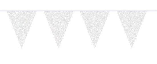 Folat - Vlaggenlijn Glitter White 6mtr