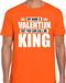 Bellatio Decorations Naam cadeau t-shirt - my name is Valentijn - but you can call me King - oranje - heren - koningsdag - verjaardag - sport XXL