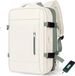 CarryQuest® Sac à dos de voyage 55L avec port USB et compartiment pour ordinateur portable 17 pouces - Beige/Vert