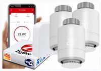 Thermostat de radiateur intelligent 3x avec passerelle Wi-Fi Zigbee - Tuya