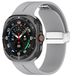 Wigento Samsung Galaxy Watch Ultra 47mm: Grooved siliconen horlogeband met magnetische sluiting, grijs