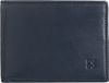 DUDU Petite portefeuille en cuir pour homme avec compartiments pour cartes de crédit et protection RFID Bleu marine