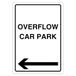 V Safety Overloop Parking - Pijl Links 210 x 297 mm (A4) - 1 mm stijf kunststof veiligheidsteken