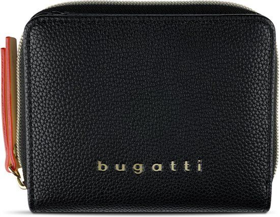 bugatti Ella Ladies Small Zip Around Wallet Black