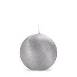 Kaarsen Ball Handwerk Metallic, Kleur Zilver, Diameter 10 cm
