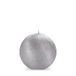 Kaarsen Ball Handwerk Metallic, Kleur Zilver, Diameter 10 cm