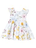 Chicco Jurk voor meisjes, 122, Katoen, Lange mouw, Kuithoogte, Casual, Wit