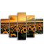Homemania Muurfoto, zonnebloemen, 5 stuks, natuur en landschap, voor woonkamer, meerkleurig, van MDF, 95 x 0,3 x 60 cm