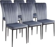 Albatros International Albatros Modena eetkamerstoelen met fluwelen hoes, set van 4 of 6, diverse kleuren