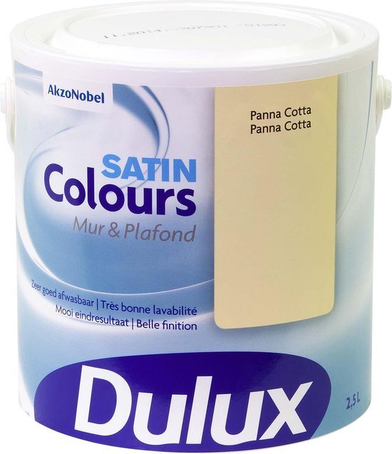 DULUX Colours Mur & Plafond Satin Panna Cotta 2,5L