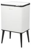 Eluno poubelle, 30 litres de capacité, métal blanc