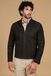 D'Arienzo Blouson en cuir nubuck marron foncé avec surpiqûres contrastées, Taille 48/M, Couleur Marron foncé