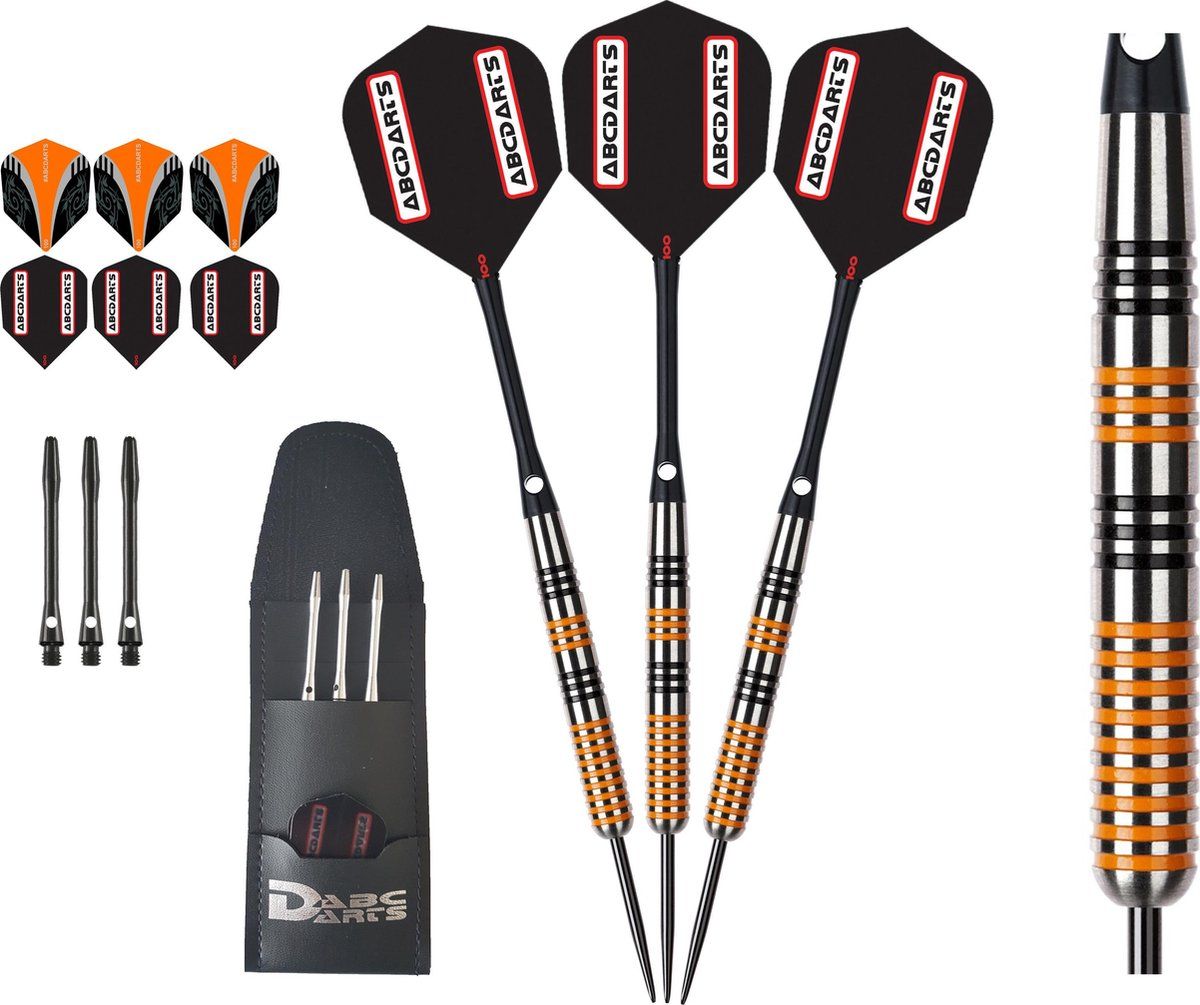 ABC Darts - Ambers 209 - 29 gram - Professionele Dartpijlen - 90% - Zwart/Oranje