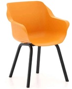 Hartman Sophie armchair tuinstoel met armleuning - Oranje - set van 2 - zwart element onderstel