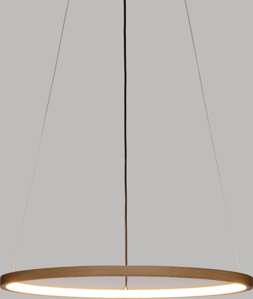 Atmosphera Design Hanglamp Finn 50 cm Beige - Bamboe - LED - Warm wit