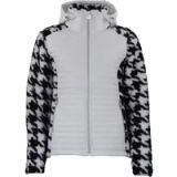 Peak Mountain Tweed hoodie met rits, met badge op de borst, vrouwen