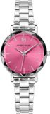 Pierre Lannier Horloge Multiples Vrouwen Polshorloge Roze Staal Mineraalglas 30mm
