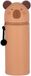 DGTSYAL 2 en 1 étui souple en silicone kawaii, porte-stylo de table, fermeture éclair, silicone, étui pour crayons de couleur, stylos, bureau, université, fournitures scolaires mignonnes, filles (Kapi Bara)