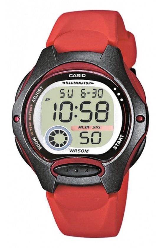 Casio Collection LW-200-4AVEG Horloge - Kunststof - Rood - Ø 35 mm