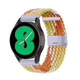 By Qubix Qubix - Compatible met Garmin Vivoactive 3 - Braided bandje - Geel/oranje - Bandbreedte: 20mm