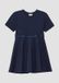 s.Oliver A-lijn jurk met glitter donkerblauw Meisjes Viscose Ronde hals - maat 92