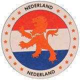 Bellatio Decorations Bierviltjes Holland - 50x stuks - oranje leeuw - Nederlandse vlag - landenthema