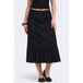 ONLY midi rok broderie zwart