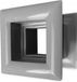 Ventilatieshop grille de porte - 29 x 29mm - plastique - gris - Set de 4