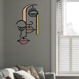 Stijlvol decoratief metalen wandaccessoire, 68 x 39 cm, duurzaam 1,20 mm metaal en 3 mm hout, perfect voor moderne woondecoratie en unieke muurkunst